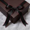 Lude Factory Hot Sale Customized Double Sided 100% Polyester Red Yarn Edge Black Satin Ribbon with Logo for Gift Wrapping h0653700bf4b3474e973a6191d919efc4r